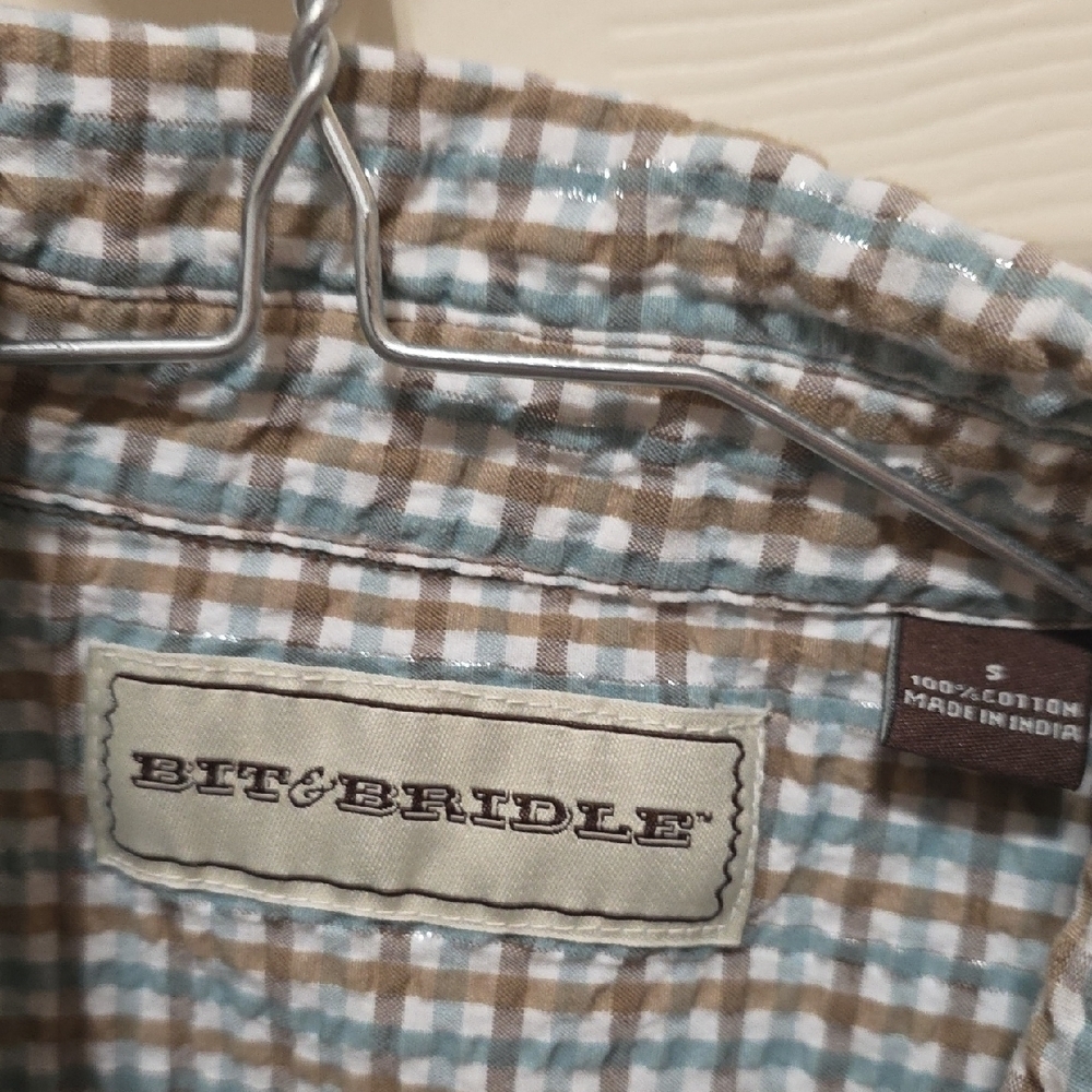 Bit & Bridle Blue and Brown Plaid Shirt - Picture 2 of 4